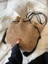 Small Straw Bag Tassel Decor For Vacation