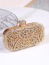 Evening Clutch Bag For Women Wedding Golden Clutch Purse Small Party Handbag Metal Handle, Perfect Bride Purse For Wedding, Prom & Party Events