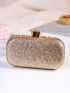 Evening Clutch Bag For Women Wedding Golden Clutch Purse Small Party Handbag Metal Handle, Perfect Bride Purse For Wedding, Prom & Party Events