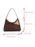 Medium Hobo Bag Colorblock Raw Hem Rim Design