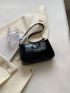 Small Shoulder Bag Stitch Detail Fashion Style