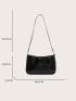 Small Shoulder Bag Stitch Detail Fashion Style