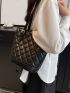 Medium Bucket Bag Quilted Double Handle Elegant Style