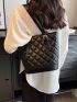 Medium Bucket Bag Quilted Double Handle Elegant Style