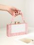 Small Box Bag Beaded Handle Fashion Style