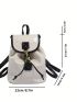 Small Bucket Bag Contrast Binding Design Letter Detail