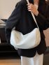 Minimalist Pu Hobo Bag Zipper Fashion