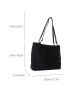 Medium Shoulder Bag Textured Double Handle