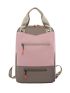 Two Tone Zip Front Laptop Backpack Lightweight