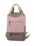 Two Tone Zip Front Laptop Backpack Lightweight