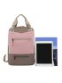 Two Tone Zip Front Laptop Backpack Lightweight