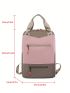 Two Tone Zip Front Laptop Backpack Lightweight