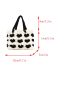 Small Crochet Bag Two Tone Double Handle No-closure Polyester