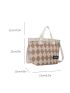 Letter Patch Geometric Pattern Square Bag Fashion