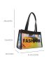 Clear Bag, Holographic Shoulder Tote Bag With Inner Pouch