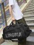 Letter Graphic Travel Bag Double Handle