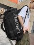 Letter Graphic Travel Bag Double Handle