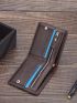 Chocolate Brown Small Wallet Bi-Fold Credit Card Holder For Daily