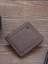 Chocolate Brown Small Wallet Bi-Fold Credit Card Holder For Daily