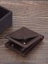 Chocolate Brown Small Wallet Bi-Fold Credit Card Holder For Daily