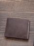 Chocolate Brown Small Wallet Bi-Fold Credit Card Holder For Daily