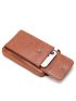 Brown Phone Wallet Pocket Front Fashionable Crossbody Bag For Daily