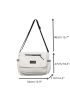 Medium Messenger Bag Letter Patch Adjustable Strap For Daily