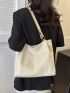 Small Shoulder Tote Bag Beige Minimalist For Daily