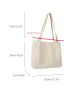 Small Shoulder Tote Bag Beige Minimalist For Daily