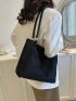 Medium Shoulder Bag Textured Double Handle