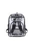 Contrast Binding Classic Backpack Clear PVC Waterproof Pocket Front For Daily