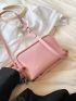 Mini Metal Detail Square Bag Metallic Fashion Pink