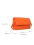 Small Square Bag Funky Neon-orange Snakeskin Embossed Flap Felt