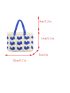 Small Crochet Bag Two Tone Double Handle No-closure Polyester