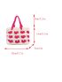 Small Crochet Bag Two Tone Double Handle No-closure Polyester