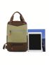 Two Tone Laptop Backpack Casual Multi Zipper