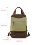 Two Tone Laptop Backpack Casual Multi Zipper