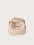 Summer Small Straw Woven Bucket Crossbody Bag Trendy Casual Seaside Beach Shoulder Bag