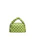 Small Bucket Bag Checkered Print Zipper Polyester