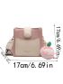 Mini Bucket Bag With Bag Charm Letter Detail Zipper