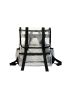 Release Buckle Decor Flap Backpack Clear