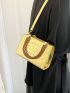 Mini Square Bag Crocodile Embossed Metallic PU Funky