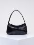 Crocodile Embossed Baguette Bag PU Elegant