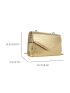 Small Envelope Bag Metallic Pattern Chain Strap