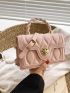 Mini Square Bag Quilted Flap PU