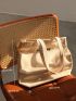 Lightweight Fashion Shopper Bag, PVC Waterproof Cloth Tote Bag, Clear Bag