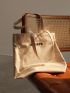 Lightweight Fashion Shopper Bag, PVC Waterproof Cloth Tote Bag, Clear Bag