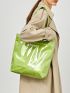 Lightweight Fashion Shopper Bag, PVC Waterproof Cloth Tote Bag, Clear Bag