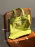 Lightweight Fashion Shopper Bag, PVC Waterproof Cloth Tote Bag, Clear Bag