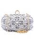 Mini Rhinestone Decor Satin Box Bag Glamorous